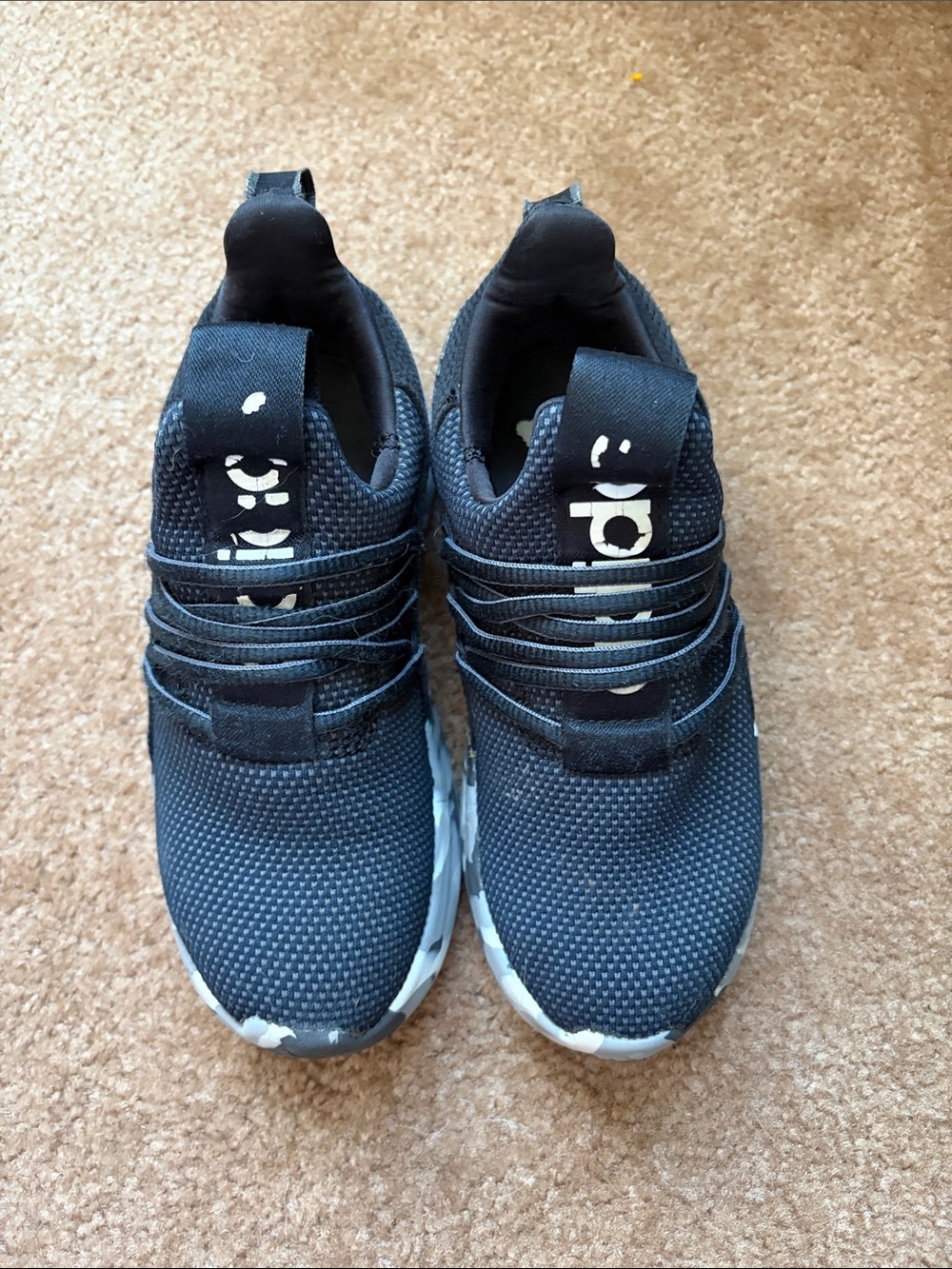 Adidas Boys Black Slip-On Sneakers
